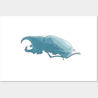 rhino beetle Posters and Art